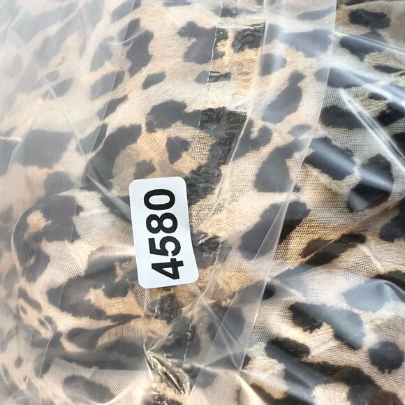 Chico's Shirt Womens Large Ruffle Cheetah Woven Animal Print NEW Long Sleeve - Picture 9 of 9